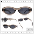 thumbnail image 2 of Womens Luxe Mod Fashion Oval Thick Plastic Sunglasses Slate - Black, 2 of 8