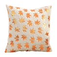 thumbnail image 2 of Fievgin Maple Leaf Fall Pillow Covers 18x18, Soft Beige Thanksgiving Throw Pillow Cases for Farmhouse Sofa Bed Home Decor, 2 of 6