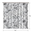 thumbnail image 5 of Gray Pioneer Flower Pattern Shower Curtain 72"x72" ,Bathroom Decorative Shower Curtains Set with 12 Hooks,Modern Waterproof Washable Shower Curtain, 5 of 6