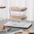 thumbnail image 5 of European Glass Butter Dish with Lid and Spreader, Rectangular Sealed Storage Container, Home Glass Cheese Keeper for Dairy Preservation, 5 of 5