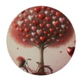 thumbnail image 2 of Wuche Valentine's Day with A Heart Shaped Tree Round Tablecloth, Fitted Round Table Cloth with Elastic Edge Wipeable Table Protector for Indoor Outdoor Party Picnic, 2 of 7