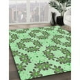 thumbnail image 3 of Ahgly Company Machine Washable Indoor Square Transitional Light Green Area Rugs, 5' Square, 3 of 7