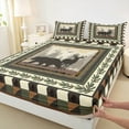 thumbnail image 3 of jejeloiu Safari Deer Bear Full Size Sheets,Jungle Animal Bed Sheets,Brown Pine Cone Sheet Sets For Teens,Microfiber Bedroom Decor,4 Pieces, 3 of 7