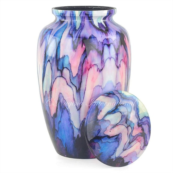 10" Aluminum Cremation Urn (Seamless Purple)