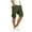 Army Green, variant on hotojiny Cargo Shorts for Men Loose Solid Elastic Waist Outdoor Workout Shorts Summer Straight Leg Knee Length Shorts with Pockets