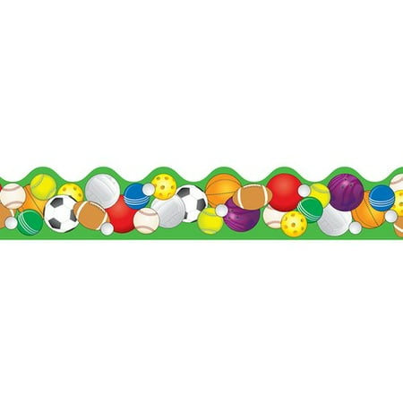 Frank Schaffer Publications/Carson Dellosa Publications Sports Balls Scalloped Classroom Border