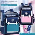 thumbnail image 1 of Franqueo en nombre de las mochilas escolares de protección de la columna vertebral de estilo británico para estudiantes de primaria masculinos y femeninos de 1-3-6 grados para reducir, 1 of 5