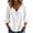 White, variant on Women's Cotton Linen Tops Solid Color 3/4 Sleeves V Neck Shirts Casual Fall Winter Fashion Loose Fit Outfits