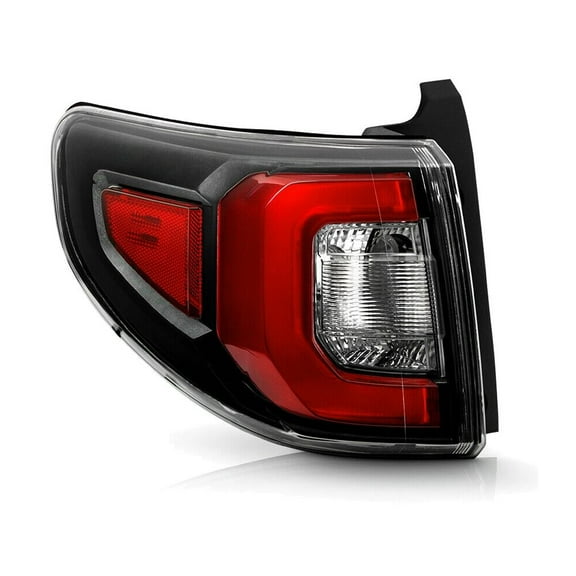AMNIWDE for GMC for Acadia SL 2013 2016 & Denali/SLE/SLT 2013-2016 & SLT1/SLT2 2015-2016 Tail Light Brake Lamp Outer Driver Black-Housing Heavy Duty Polycarbonate-Lens