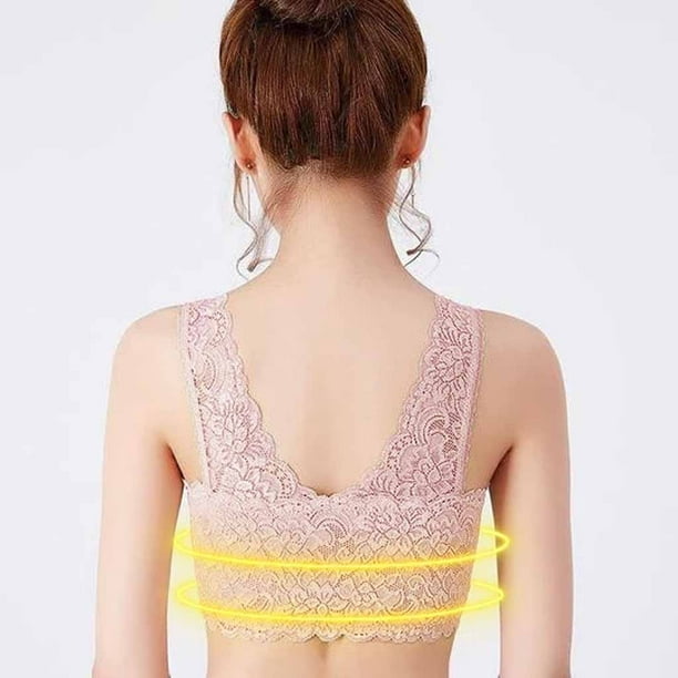 ESSSUT Underwear Womens Front Cross Straps Wireless Breathable Silk Bra  Gentle Bra Curved Bra Gathered Lingerie For Women Xl 