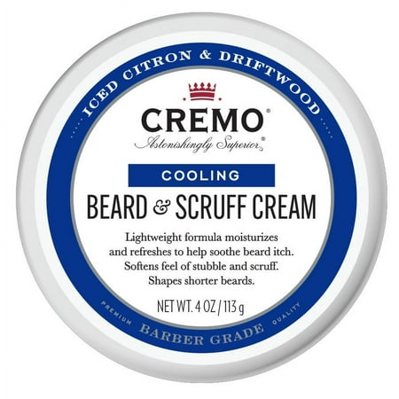 Cremo Beard & Scruff Cream, Cooling, 4 oz