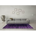 thumbnail image 3 of Ahgly Company Indoor Square Abstract Purple Modern Area Rugs, 7' Square, 3 of 4