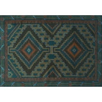 Ahgly Company Machine Washable Indoor Rectangle Persian Turquoise Blue Traditional Area Rugs, 5' x 7'