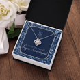 thumbnail image 3 of Joyeux Anniversaire necklace Personalized Birthday gift Birthday Necklace for French - Love Knot Necklace - Message Card & Gift Box, 3 of 5