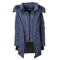 thumbnail image 4 of Sportoli Women's Winter Coat Down Alternative Hooded Long Vestee Puffer Jacket - Dusty Blue (2X), 4 of 7