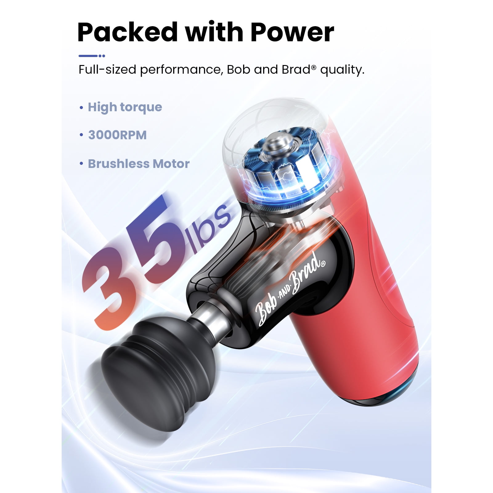 Bob and Brad Q2 Mini Massage Gun, Portable Percussion Muscle Massager,Deep Tissue Muscle Relaxation ache comfort ,Ultra Small & Quiet Muscle Massage Gun with Carry Case