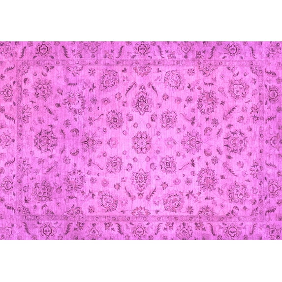 Ahgly Company Indoor Rectangle Abstract Purple Modern Area Rugs, 4' x 6'