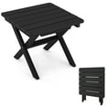thumbnail image 1 of Costway Table d'Appoint Pliante Extérieure Résistante aux Intempéries HDPE Adirondack Table Noire, 1 of 9