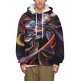 thumbnail image 4 of Men Hoodie Personality 3d Abstract Print Pullover Hooded Sweatshirt Unisex, 4 of 4