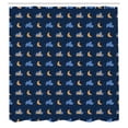 thumbnail image 2 of Ambesonne Night Sky Shower Curtain, Repetitive Moon Star Art, 69"Wx70"L, Sand Brown and Dark Blue, 2 of 4