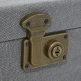 thumbnail image 6 of DecMode Upholstered Gray Wood Decorative Box with Hinged Lid, 2 Count, 6 of 11