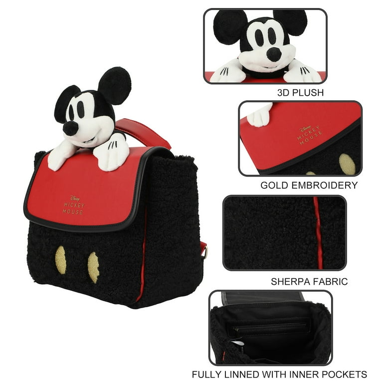 disney mickey mouse fabric mini backpack vintage Freshly Picked blocking details add an extra splash of brilliance Disney Mickey Mouse and Minnie