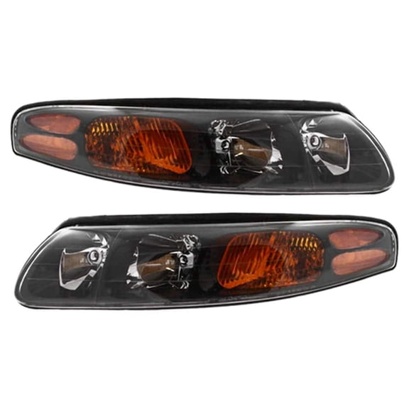 New Pair Halogen Headlights Compatible With Pontiac Bonneville Ssei Sedan 3.8L 2000 2001 2002 2003 By Part Number 19245099 Gm2503215