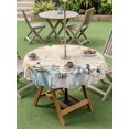 thumbnail image 3 of Outdoor Tablecloth with Umbrella Hole and Zipper, Thanksgiving Round Table Cloth 54 Inch Waterproof Tablecloth, Farmhouse Fall Pumpkin Green Leaves Floral Picnic Table Cover for Patio Camping, 3 of 7