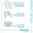 thumbnail image 5 of Luxrite 4FT LED Strip Light Fixture, 34W/38W/45W, Up to 5940 Lumens, 3 Color Selectable 3500K-5000K, Dimmable, Damp Rated, UL Listed, 5 of 7