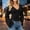 Black, variant on Women Solid Long Sleeve V Neck Tops Flared Sleeve Slim Base Layer for Winter Fashion Casual Daily Layering