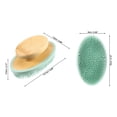 thumbnail image 4 of Unique Bargains 1 Pc Handle Bath Brush Back Scrubber for Bath for Shower 4.72"x2.36" Blue, 4 of 6