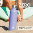 thumbnail image 6 of Elemental Classic Insulated Water Bottle, Leak Proof Thermos Water Bottle with Bamboo Lid and Metal Ring, Reusable Insulated Stainless Steel Water Bottle, 25oz - Lavender, 6 of 9