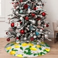 thumbnail image 5 of Picia Lemon Seamless Pattern Oil Painting Effect Print Christmas Tree Skirt , Christmas Tree Skirt Ornaments for Merry Christmas Holiday Party Decorations Indoor Outdoor-48", 5 of 7
