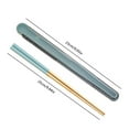 thumbnail image 3 of 1Pair Stainless Steel Chopstick Lunch Tableware Travel Portable Chopsticks Folding Cover Storage Box Dinnerware Kitchen Accessories BLACK, 3 of 4