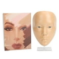 thumbnail image 2 of Makeup Practice Face, Safe Silicone Reusable 5D Makeup Mannequin Face, Full Face prosthetic Makeup Practice Board with Plastic Stand for Self Taught or Professional Makeup Artist, 2 of 7