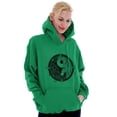 thumbnail image 3 of Floral Yin Yang Symbolic Spiritual Hoodie Sweatshirt Women Brisco Brands M, 3 of 6