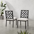 thumbnail image 2 of Pemberly Row 18.5" Metal Outdoor Dining Chair in Black (Set of 2), 2 of 11