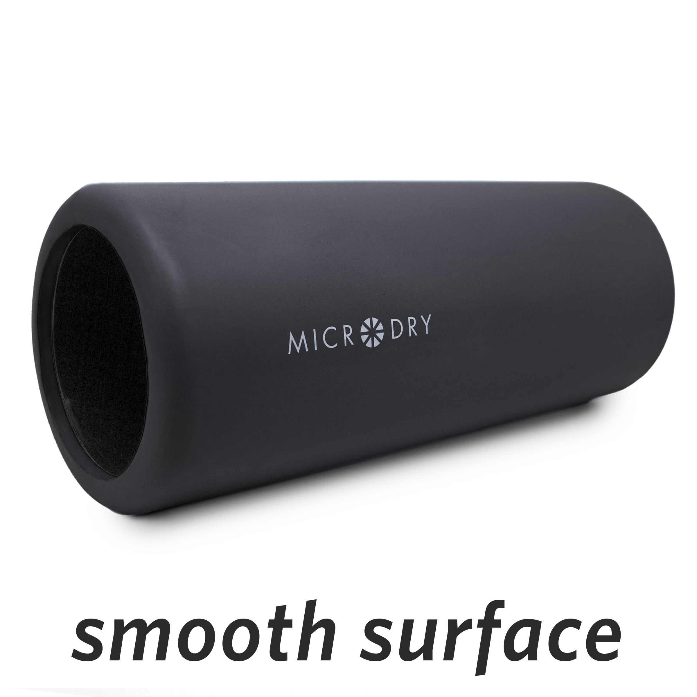 Microdry Fitness Foam Roller for Muscle Relief, Firm 13" x 5.3", Dark Gray