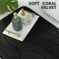 thumbnail image 4 of CHAKME 5 Piece Bathroom Rug Set Non Slip Ultra Absorbent Machine Washable Memory Foam Large 20"x46" & 32"x20" Long 24"x17" Small 18"x16" U Shape Contour 24"x20" Toilet Mat Ocean Ripple black, 4 of 8