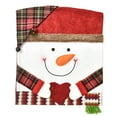 thumbnail image 2 of ZDWQFA Christmas Chair Back Cover for Dining Room, Santa Claus Snowman Reindeer Xmas Dinner Chairs Cover, Chair Slipcover for Kitchen Hotel Holiday Party Decor, 2 of 7