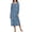 Blue Ditsy Floral, variant on Ekouaer Nightgowns for Women with Pockets Long Sleeves Nightshirts Ladies Nightdress Plus Size Pajama Dress