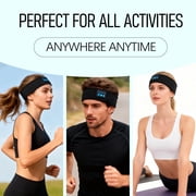 Bluetooth Sleep Mask, Wireless Sport Headband Headphones with Built-in Speakers for Side Sleepers