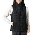 thumbnail image 2 of UPPADA Heated Vest Women 8 Zone Smart Heating Vest Usb Charging Warm Vest Smart Heating Jacket Stand Collar Vest Ski Coat for Women Electric Vest for Men Black,XL, 2 of 9