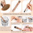 thumbnail image 3 of Pinceles Para Uñas # 4,6,8,10,12,14,16, Color Dorado Bronce, 3 of 5