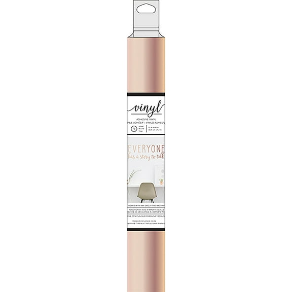 American Crafts Adhesive Vinyl 12"X48"-Rose Gold