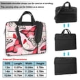 thumbnail image 2 of PUREYAH Laptop Case Bag with Compartments for Women, Red White Butterflies Pink Background Lightweight Computer Tote Bag for Men Travel Work 15.6 inch, 2 of 7