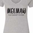 thumbnail image 4 of Inktastic Funny Meemaw Because Grandmother is for Old Ladies Women's V-Neck T-Shirt, 4 of 5