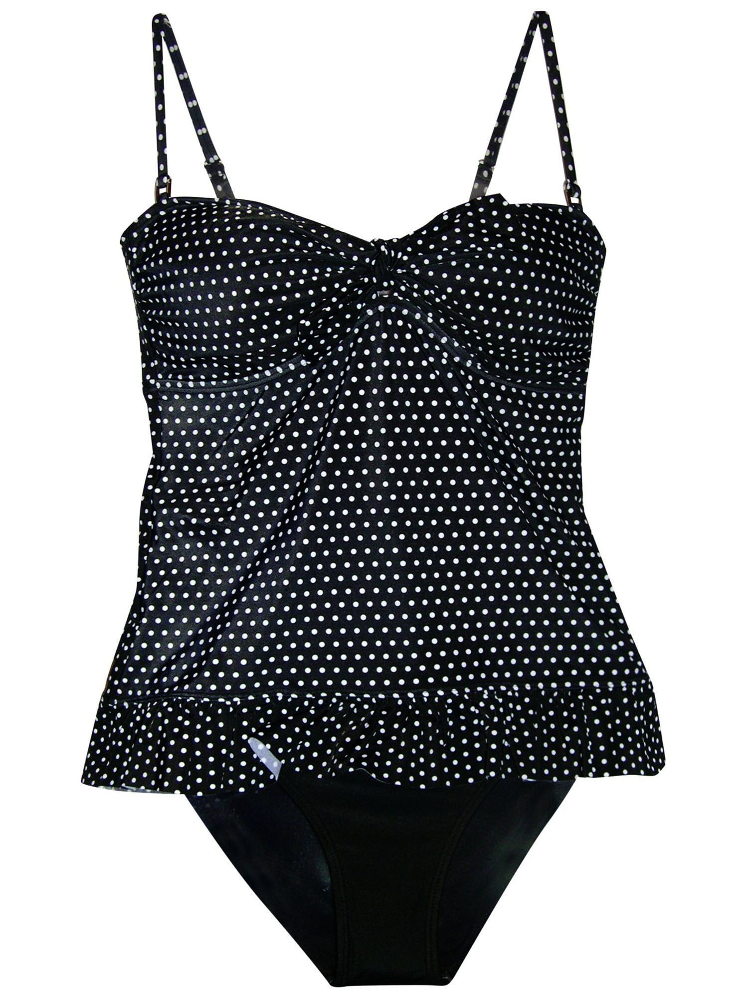 Marina West Women's Retro Ruffle Tankini Bikini Swimsuit Set - Walmart.com