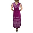thumbnail image 2 of Peach Couture Womens Floral Damask Boho Sleeveless Cocktail Maxi Long Dress, 2 of 2