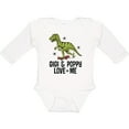 thumbnail image 3 of Inktastic Gigi and Poppy Love Me Dinosaur Boys Long Sleeve Baby Bodysuit, 3 of 5